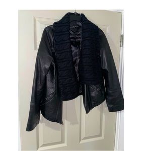 Black leather jacket